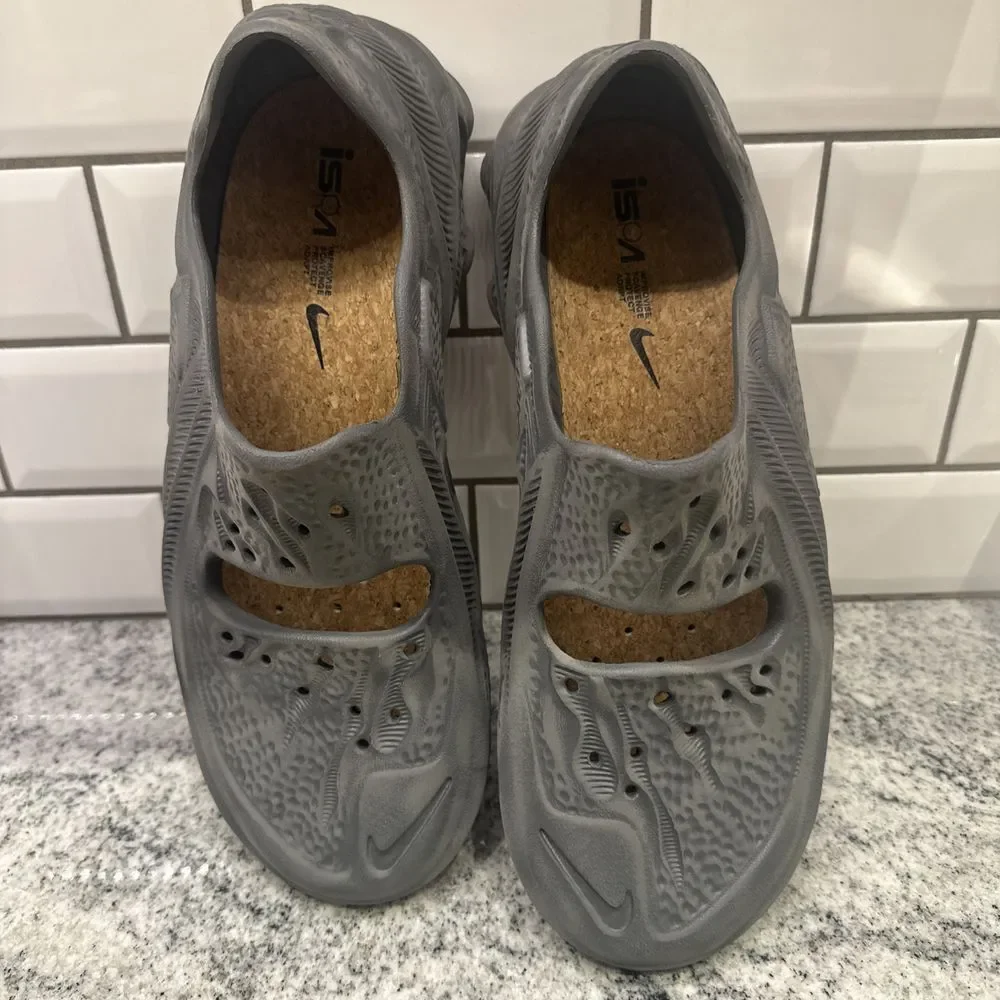 Nike Gray ispa sandals slides - Picture 8 of 11
